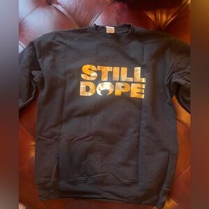 STILL DOPE Gold Foil Black Sweatshirt